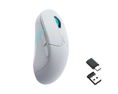 Gaming Mouse Keychron M3, Matte White Wireless, image , 2 image