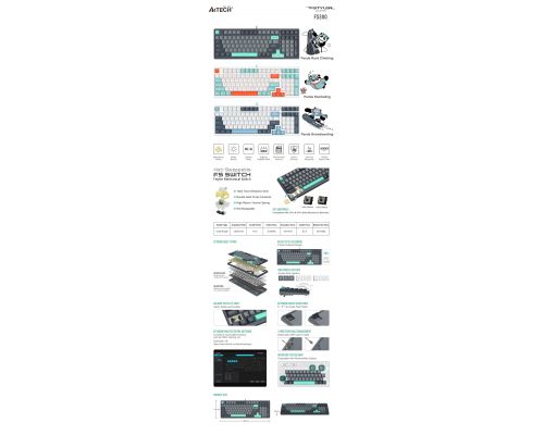 A4tech Fstyler FGS300 Panda Rock Mechanical TKL Cyrillic, image , 4 image