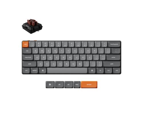 Mechanical Keyboard Keychron K9 Max QMK HS 60% Keychron Milk POM Switch Brown RGB, image 