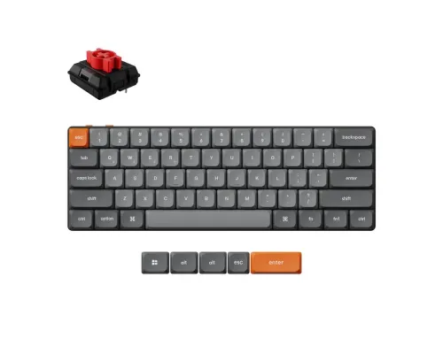Mechanical Keyboard Keychron K9 Max QMK HS 60% Keychron Milk POM Switch Red RGB, image 