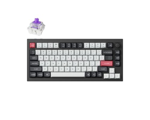 Mechanical keyboard Keychron Q1 HE QMK 75% Carbon Black - Wireless, image 