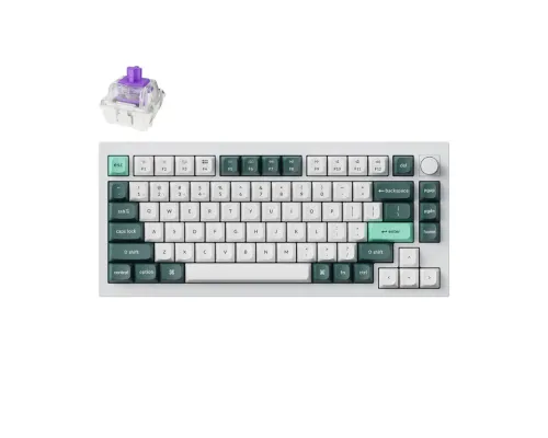 Mechanical Keychron Q1 HE QMK 75% Shell White - Gateron Double-Rail Magnetic Nebula Switch, image 