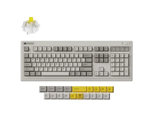 Wireless Mechanical Keyboard Keychron R6 QMK Retro - Super Banana Switch, image 