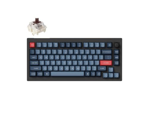 Mechanical keyboard Keychron V1 MAX QMK 75% Carbon Black - Wireless, image 