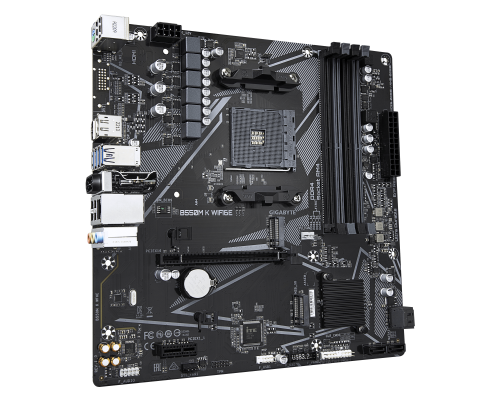 Motherboard GIGABYTE B550M K Wi-Fi 6E, AM4, image , 2 image