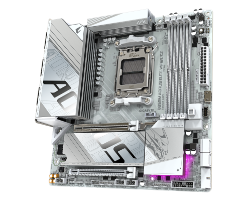 Motherboard GIGABYTE B850M AORUS ELITE WIF6E ICE socket AM5, image , 3 image