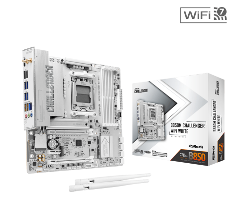 Motherboard ASRock B850M CHALLENGER WIFI WHITE socket AM5, image , 5 image
