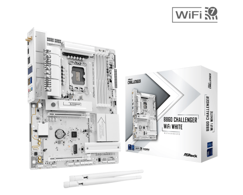 Motherboard ASRock B860 Challenger White WIFI, LGA 1851, image _ab__is.image_number.default