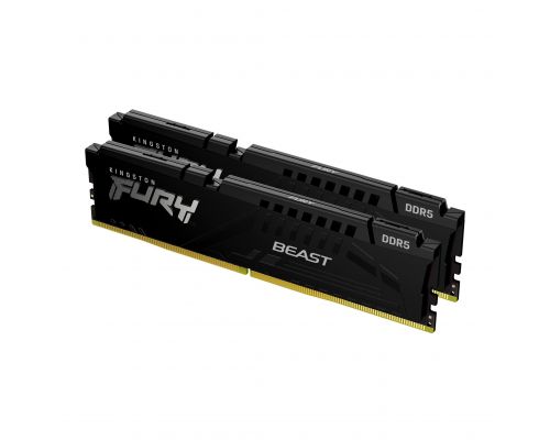 Memory Kingston FURY Beast Black 16GB(2x8GB) DDR5 5600MHz CL40 KF556C40BBK2-16, image 