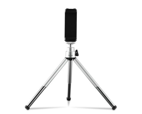 Hama "Fancy 2in1" Mini Tripod for Mobile Phone & Camera (1/4"), Travel Tripod, 16cm, silver, image 