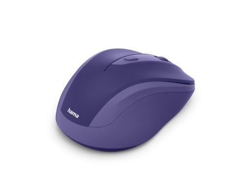 Hama “WM-400” Wireless Mouse, Ergonomic, Optical, 6 Buttons, No Clicking Noise, purple, image , 4 image