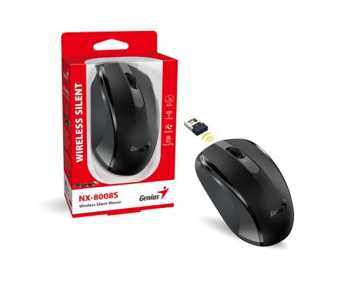 Genius Wireless Silent Mouse - NX-8008S Black - Silent, 2.4GHz, image , 4 image