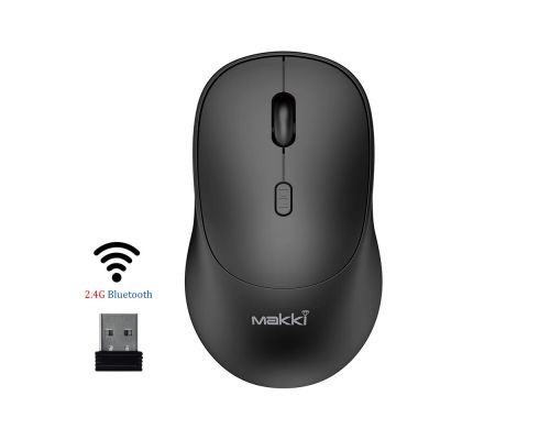 Makki Wireless Mouse MAKKI-MSX-2401 - USB-C, Silent, 1600dpi, 2.4G, Bluetooth, Rechargeable, image 