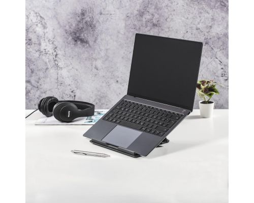 Hama "Metal" Laptop Stand, 4-stage Tilt, Folding, up to 40 cm (15.6"), grey, image , 5 image