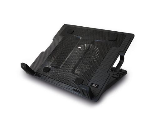 Laptop cooling stand, up to 17", adjustable height (5 positions), 2-port hub, image 