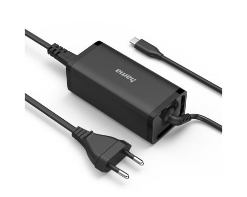 Hama Universal USB-C Notebook Power Supply Unit, GaN, Pwr Del. (PD), 5-20V/100W, image , 2 image