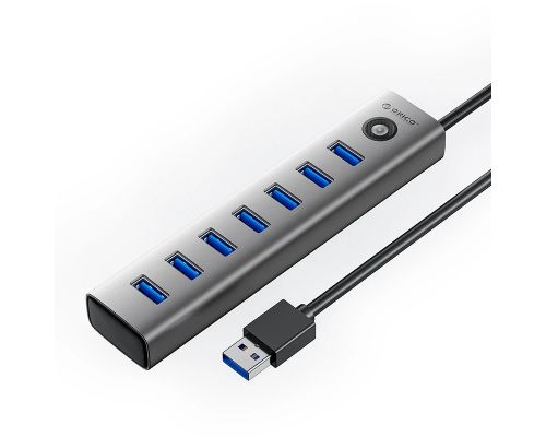 Orico USB3.0 HUB 7 port Black - CL7U-U3-10-GY-BP, image 