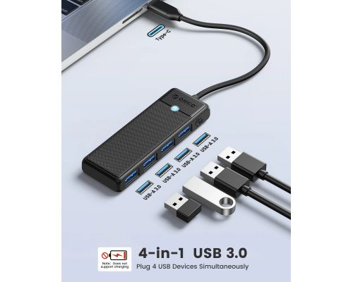 Orico USB3.1 HUB Type-C - 4 x USB3.0 - PAPW4A-C3-015-WH, image _ab__is.image_number.default