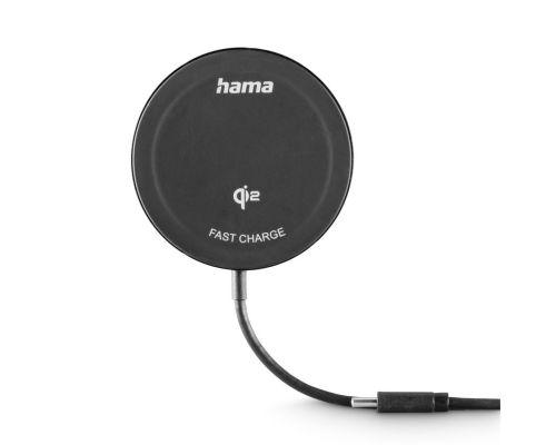 Hama Wireless Qi2 Charger, Inductive Charging Pad, Fast Charging, 15 W, black, image 