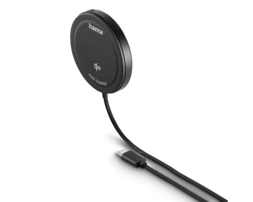 Hama Wireless Qi2 Charger, Inductive Charging Pad, Fast Charging, 15 W, black, image _ab__is.image_number.default