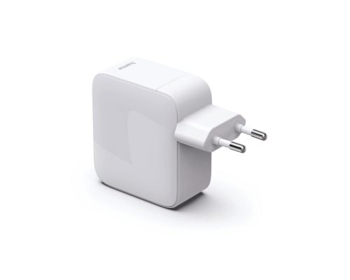 Hama Fast Charger, GaN, 2x USB-C, Extendable Charging Cable, PD, 65 W, white, image , 3 image