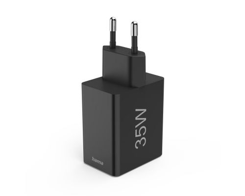 Hama Fast Charger, 1x USB-C PD, 3x USB-A, Mini-Charger, 35 W, black, image , 5 image