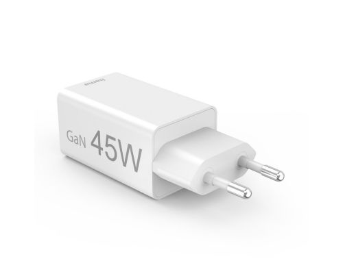 Hama Fast Charger, 1x USB-C, 1x USB-A, Mini Charger, PD, 45 W, white, image , 3 image