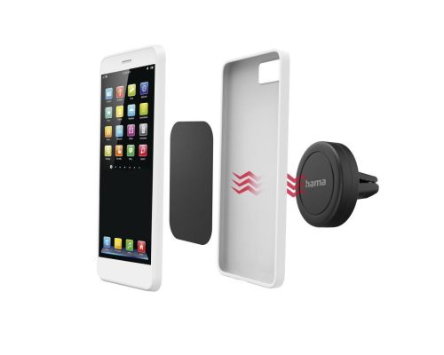 Hama Magnet Car Mobile Phone Holder for Grating, 360-degree Rotation, Universal, image , 2 image