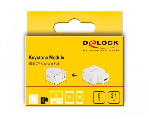 Delock Keystone Module USB Type-C Charging Port 2.1 A white, image _ab__is.image_number.default