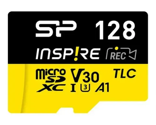 Memory card Silicon Power microSDXC Inspire 128GB, Class 10, UHS-I U3, V30, A1, A2, SD Adapter, image 