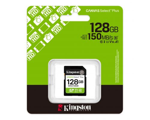 Memory card Kingston Canvas Select Plus SD 128GB, image 