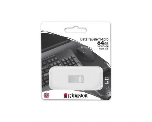USB stick KINGSTON DataTraveler Micro, 64GB, image , 3 image