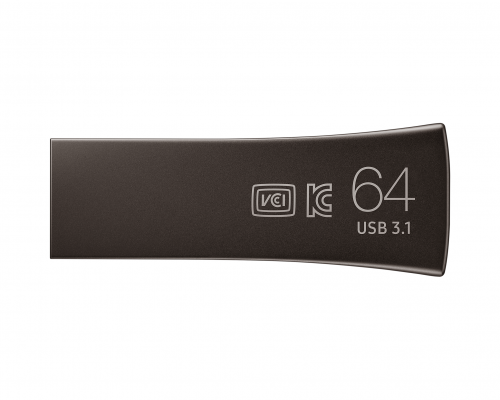 Samsung USB Flash Drive BAR Plus, 64GB, USB-A, Titanium Gray, image 