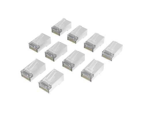 Hama Network Plug, CAT 6a, 10 Gbit/s, Shielded, 10 Pcs, image 