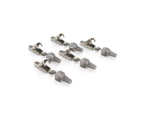 Hama Network Plug, CAT 6a, 10 Gbit/s, Shielded, Tool-free installation, 5 Pcs., image _ab__is.image_number.default
