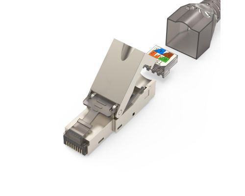 Hama Network Plug, CAT 6a, 10 Gbit/s, Shielded, Tool-free installation, 5 Pcs., image _ab__is.image_number.default