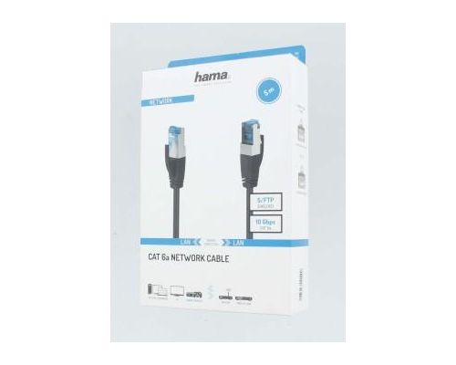 Hama Network Cable, CAT 6a, 10 Gbit/s, S/FTP Shielded, 5.00 m, image _ab__is.image_number.default