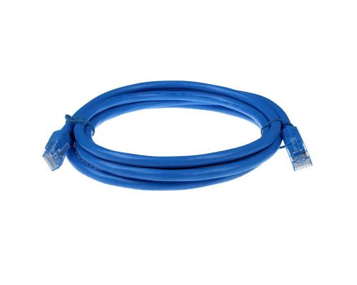Blue 2 meter U/UTP CAT6 patch cable with RJ45 connectors, image , 2 image