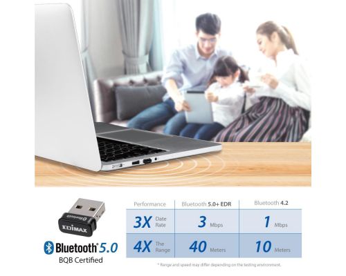 Edimax BT-8500 Bluetooth adapter, USB, version 5.0, nano, image , 2 image