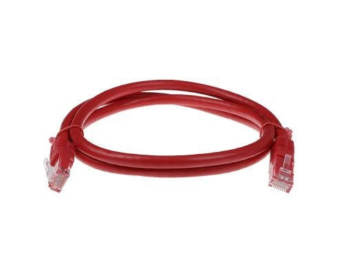 Red 3 meter U/UTP CAT6 patch cable with RJ45 connectors, image _ab__is.image_number.default
