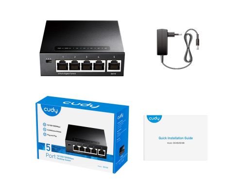 Switch Cudy 5-Port Gigabit Desktop Switch, Model: GS105, image _ab__is.image_number.default