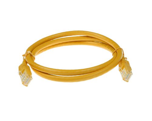 Yellow 1.5 meter U/UTP CAT6 patch cable with RJ45 connectors, image _ab__is.image_number.default
