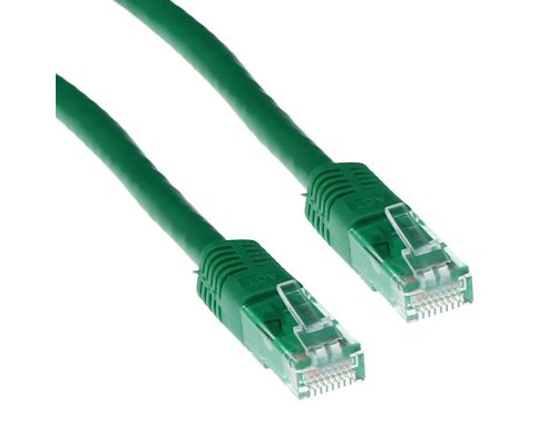 Green 5 meter U/UTP CAT6 patch cable with RJ45 connectors, image 
