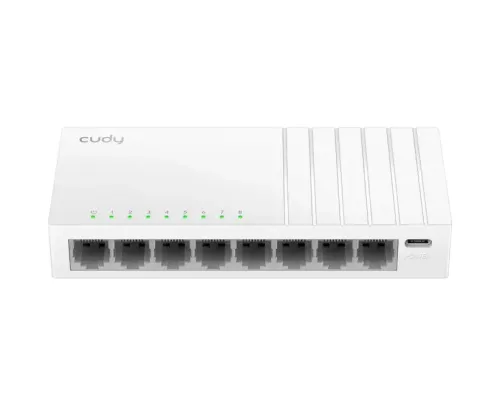 Switch Cudy GS108U, 8-Port 10/100/1000 Mbps RJ 45, USB-C - White, image 