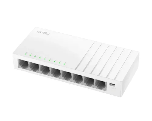 Switch Cudy GS108U, 8-Port 10/100/1000 Mbps RJ 45, USB-C - White, image _ab__is.image_number.default