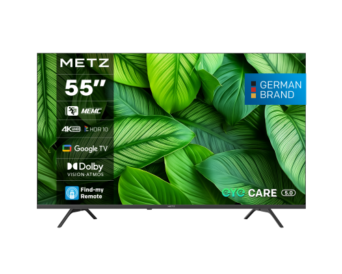 METZ TV 55" UHD LED SMART TV, 4K, Google TV, Frameless, 2x10W, image 