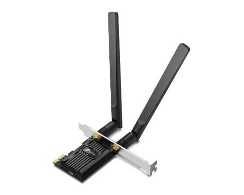 Wireless adapter TP-LINK Archer TX20E, PCIe, 1800Mbps, Wireless AX, 2.4GHz /5GHz, BT 5.2, 2x external antennas, image 