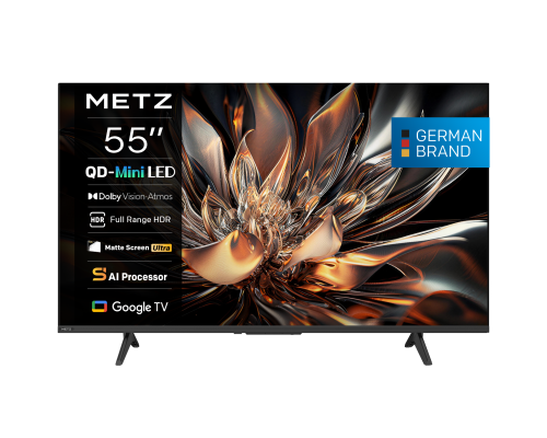 METZ TV 55" 55MNH7000Z UHD 4K QD-Mini LED, Matte Screen Ultra, Google TV, Клас E, image 