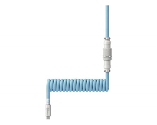 HyperX USB-C Coiled Cable Light Blue-White, image , 3 image