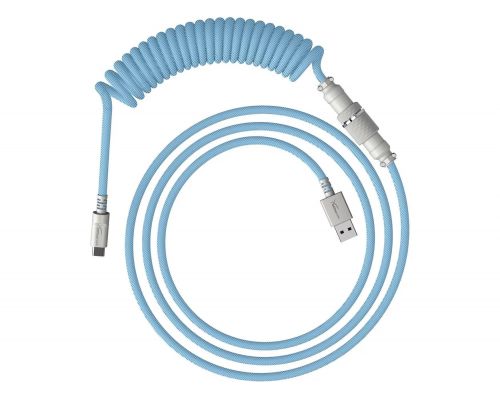 HyperX USB-C Coiled Cable Light Blue-White, image 